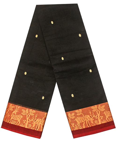 Chettinadu pure cotton Handloom saree with putta (30624A) - Sarees Swadeshi Boutique
