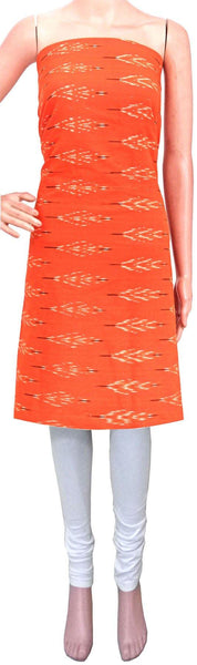 Ikat handloom Cotton Salwar Tops/Kurti material - (56069E) - Tops Swadeshi Boutique