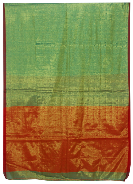 57017A - Popular Tissue Cotton saree with a attractive contrasting pallu