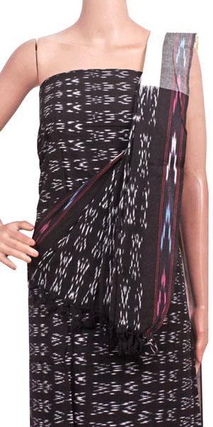Ikat Cotton Salwar set material - 83044A (3 pc - Tops, Bottom & Dhuppatta), Chudi - Swadeshi Boutique