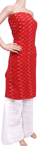 Ikat Cotton handloom tops(Unstitched) and Cotton Palazzo (Stitched) With chickenkari design XXL(34 - 38)- 86504A *Sale 50% Off* - Tops & Bottom Swadeshi Boutique