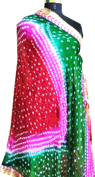 89017A - Bandhani Cotton Dhupatta (Multi Colour)