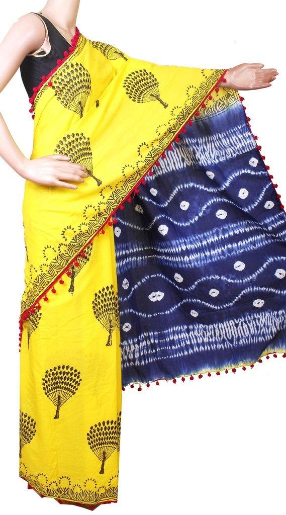 Trendy frenzy of Pom Pom lace sarees