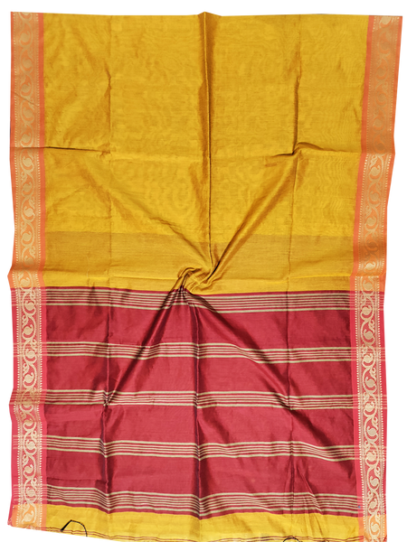 68076E - Silk Cotton saree with elegant border *New arrival*