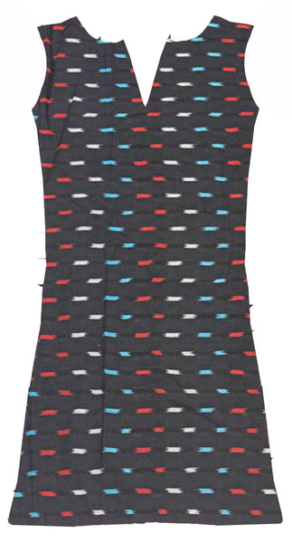 Ikat handloom Cotton Salwar Tops/Kurti material - (56066A) - Tops Swadeshi Boutique