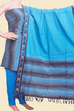 Ikat Cotton Salwar set material - 83068A (3 pc - Tops, Bottom & Dhuppatta) - Chudi Swadeshi Boutique