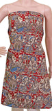 Kalamkari Crepe Silk Salwar Tops/Kurti material - Red (26062D)*Clearance sale * - Tops Swadeshi Boutique