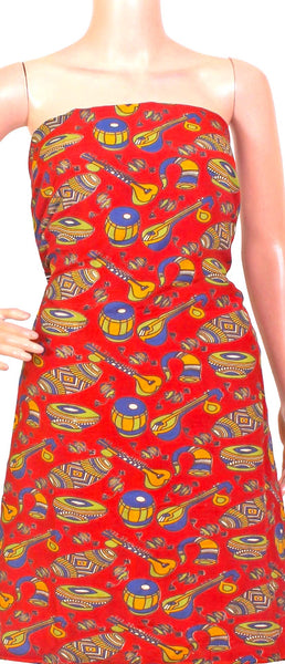 Kalamkari crepe Silk Salwar Tops/Kurti material (26073C)*SALE 40% OFF* - Tops Swadeshi Boutique