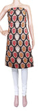 Kalamkari cotton Salwar Tops/Kurti material with Devi faces - Black(26122B) - Swadeshi Boutique