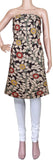 Kalamkari Cotton Salwar Tops/Kurti material with Florals - Black (26149A) - Tops Swadeshi Boutique