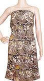 Kalamkari Cotton Salwar Tops/Kurti material with Idols - Black (26153A) - Tops Swadeshi Boutique