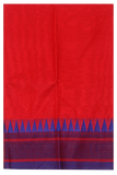 Chettinad cotton handloom saree with traditional temple border (30468B) - Sarees Swadeshi Boutique