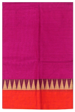 Chettinadu Handloom cotton saree with temple border (30504A) - Sarees Swadeshi Boutique