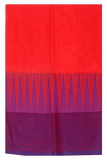 Chettinad handloom cotton saree with traditional temple border - 30681A - Sarees Swadeshi Boutique