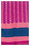 Chettinad handloom cotton saree with 1000 buta all over body - Magenta (30831A) - Sarees Swadeshi Boutique