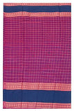 Chettinad handloom cotton saree with 1000 buta all over body - Magenta (30831A) - Sarees Swadeshi Boutique