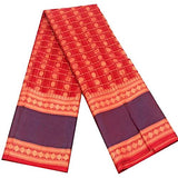 Chettinad handloom cotton saree with 1000 buta all over body - Red (30831B) - Sarees Swadeshi Boutique