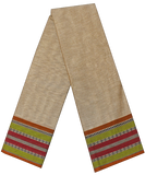 Chettinad handloom cotton saree with putta - Tan (30867A) - Sarees Swadeshi Boutique