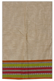 Chettinad handloom cotton saree with putta - Tan (30867A) - Sarees Swadeshi Boutique