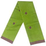 Chettinad handloom cotton saree with Buta all over body - Green (30873E)