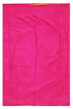 Batik cotton saree with zari border and beautiful Attached blouse material (Orange Red)- 34339A - Sarees Swadeshi Boutique