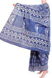 34369A - Batik cotton saree with a beautiful Attached blouse material * Sale 50% OFF * - Sarees Swadeshi Boutique