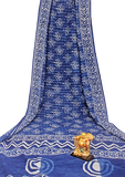 34369A - Batik cotton saree with a beautiful Attached blouse material * Sale 50% OFF * - Sarees Swadeshi Boutique