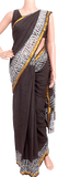 34375A - Batik cotton saree with a beautiful Attached blouse material *New Arrival* - Sarees Swadeshi Boutique