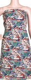 Kalamkari Crepe Silk Salwar Tops/Kurti material with Buildings (36008A) *SALE 40% OFF* - Tops Swadeshi Boutique