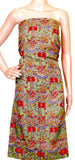 Kalamkari Crepe Silk Salwar Tops/Kurti material with Idols - (36029A) * Sale 40% Off * - Tops Swadeshi Boutique