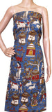 Kalamkari Crepe Silk Salwar Tops/Kurti material with Village theme -0 (36030A) *SALE 40% OFF* - Tops Swadeshi Boutique