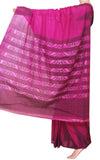 IKAT Handloom Cotton Saree with a beautiful temple border [magenta] - 37016A * Sale 50% Off * - Sarees Swadeshi Boutique
