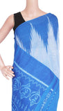 IKAT Handloom Cotton Saree with a beautiful temple border - 37039B - Swadeshi Boutique
