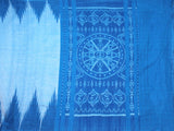 IKAT Handloom Cotton Saree with a beautiful temple border - 37039B - Swadeshi Boutique