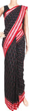 IKAT Handloom Cotton Saree with temple border & a matching Ikkat blouse - 37103A - Sarees Swadeshi Boutique
