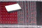 IKAT Handloom Cotton Saree with temple border & a matching Ikkat blouse - 37111A - Sarees Swadeshi Boutique
