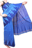 IKAT Handloom Cotton Saree with temple border & a matching Ikkat blouse - 37147C * Summer Offer Rs.100 Off * - Sarees Swadeshi Boutique