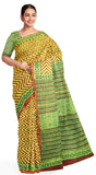 Chanderi Silk Saree pattern with Zari Border for all-time use (41048B) - Sarees Swadeshi Boutique
