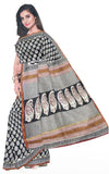 Chanderi Silk Saree pattern with Zari Border for all-time use (41056C) - Sarees Swadeshi Boutique