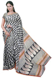 Chanderi Silk Saree pattern with Zari Border for all-time use (41056C) - Sarees Swadeshi Boutique