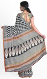 Chanderi Silk Saree pattern with Zari Border for all-time use (41056C) - Sarees Swadeshi Boutique