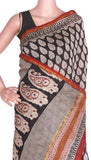 Chanderi Silk Saree pattern with Zari Border for all-time use (41056C) - Sarees Swadeshi Boutique
