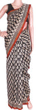 Chanderi Silk Saree pattern with Zari Border for all-time use (41056C) - Sarees Swadeshi Boutique