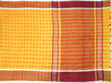Linen Saree with self design in pallu with matching blouse material - 47013A - Swadeshi Boutique