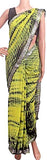 Cotton Linen Saree with silver zari border - 47053A - Sarees Swadeshi Boutique