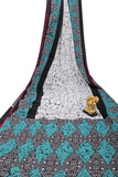 Batik saree with Flowers in Body & pom pom lace attached - cotton (49076A) - Sarees Swadeshi Boutique