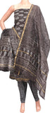 Chanderi silk with Batik print (Bottom & Tops) + Chanderi Dhuppatta - Salwar Set (3 piece material) - 52116A - Chudi Swadeshi Boutique