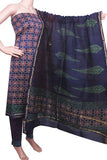 Chanderi silk with Batik print Salwar Set (3 Piece material - Bottom , Tops & Dhuppatta) - 52139A - Chudi Swadeshi Boutique