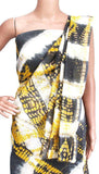 Chanderi silk with Batik print Salwar Set (3 Piece material - Bottom , Tops & Dhuppatta) - 52196A - Chudi Swadeshi Boutique