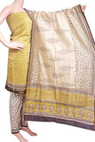 Chanderi silk with Batik print Salwar Set (3 Piece material - Bottom , Tops & Dhuppatta) - 52214A - Chudi Swadeshi Boutique